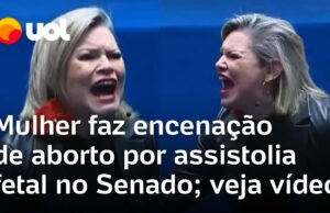 Contadora de histórias encena aborto por assistolia fetal e interpreta feto no Senado; veja