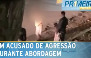 Policial militar é flagrado dando pauladas em homem durante abordagem no ES