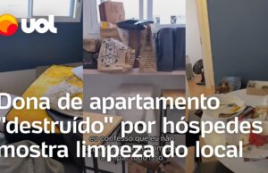 Apartamento alugado no Airbnb é entregue cheio de lixo e dona mostra limpeza