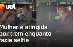 Mulher é atingida por trem enquanto fazia selfie em Uberaba (MG); veja