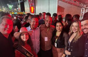 Mauro Mendes é recebido na 56º Expoagro pelo presidente do Sindicato Rural de Cuiabá