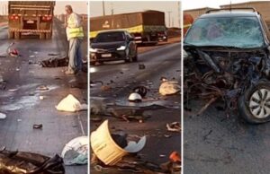 Condutor de Pick-up morre após bater em duas carretas na BR-163