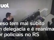 Preso tem mal súbito em delegacia e é reanimado por policiais no RS