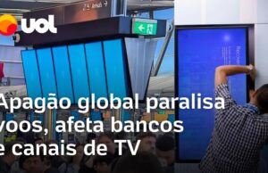 Apagão cibernético global ligado à Microsoft, paralisa voos, atinge bancos, TVs e mais