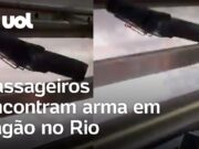 Arma é encontrada por passageiros em trem no Rio de Janeiro; veja