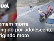 Homem morre atingido por adolescente dirigindo moto na zona leste de SP; veja