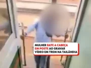 Passageira de trem bate cabeça em poste ao se pendurar para gravar vídeo de TikTok