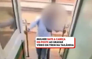 Passageira de trem bate cabeça em poste ao se pendurar para gravar vídeo de TikTok