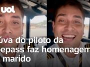Viúva do piloto da Voepass posta vídeo enviado por ele antes de um voo