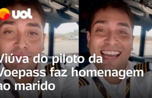 Viúva do piloto da Voepass posta vídeo enviado por ele antes de um voo
