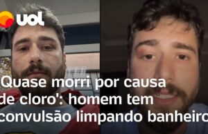 ‘Quase morri por causa de cloro’: homem tem convulsão limpando banheiro; veja