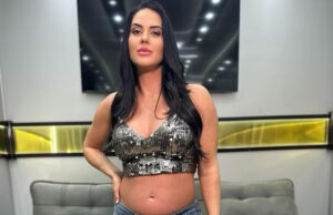 Grávida de Zezé, Graciele Lacerda exibe barriguinha saliente: ‘Colocando para jogo’