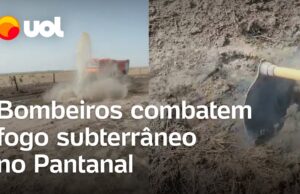 Pantanal em chamas: Bombeiros combatem incêndio subterrâneo no bioma; veja