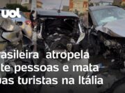 Brasileira avança sinal vermelho, atropela sete pessoas e mata duas turistas na Itália