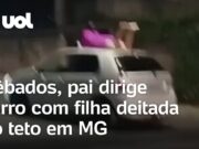 Mulher é filmada no teto de carro em Belo Horizonte; vídeo mostra flagrante