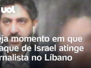 Israel ataca Líbano: Video mostra momento em que míssel quase atinge jornalista