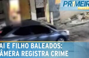 Câmera mostra ataque a tiros contra pai e filho em Guarulhos (SP); veja