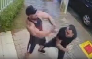 Vídeo: Cabo da PM se envolve em briga e atira no marido da ex-mulher