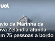 Navio da Marinha da Nova Zelândia afunda com 75 pessoas a bordo em Samoa; veja