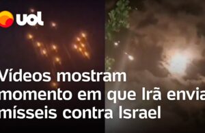 Irã ataca Israel: Vídeos mostram momento em que mísseis passam pelo Domo de Ferro