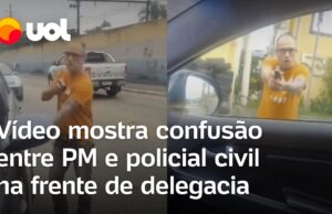 Policial civil atira em carro de PM durante discussão na porta de delegacia; veja