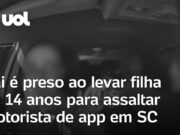 Pai é preso ao levar filha de 14 anos para assaltar motorista de app em Blumenau (SC)