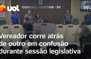 Vereador corre atrás de colega em confusão durante sessão em Santa Catarina: ‘Baba ovo’