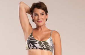 Ex-paquita Andréa Veiga lança biquínis 50+ contra etarismo: ‘Peças vibrantes’