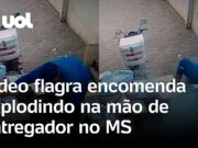 Caixa com encomenda explode na mão de entregador no Mato Grosso do Sul; veja