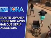 Flagrante: idosa levanta de cadeira de rodas após achar que seria assaltada