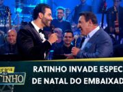 Apresentador Ratinho “invade” o Especial de Natal do Gusttavo Lima; veja o momento