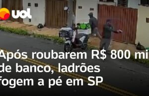 Ladrões invadem banco pelo teto, roubam R$ 800 mil e fogem a pé em SP; veja