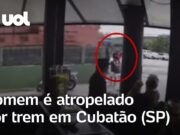 Homem é atropelado por trem em Cubatão (SP) e tem múltiplas fraturas