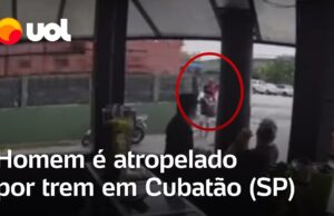 Homem é atropelado por trem em Cubatão (SP) e tem múltiplas fraturas