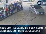 Polícia atira contra veículo em fuga em posto de gasolina no Recife; veja