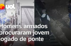 Homens armados com fuzis são flagrados na rua onde morava jovem jogado de ponte
