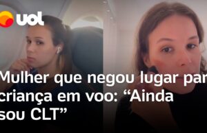 Mulher que negou lugar para criança em voo fala sobre ocorrido e brinca: ‘Sou CLT’