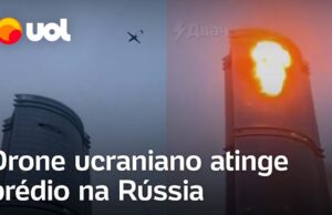 Drone ucraniano atinge prédio na Rússia e causa explosão; veja momento