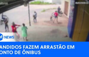 Criminosos fazem arrastão em ponto de ônibus em Vitória; veja