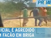 Policial que teria ameaçado agricultores é ferido com facão; veja