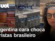 Brasileiros reclamam dos altos preços na Argentina com Milei; turista mostra preços