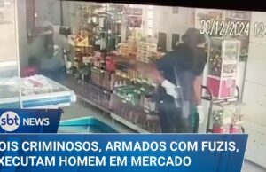 Criminosos executam homem dentro de mercado no interior de SP; veja