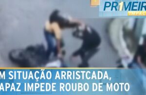 Flagra: Motociclista reage a assalto e bandidos fogem em SP; veja