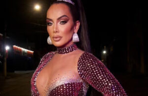 Camila Prins usa look com 10 mil cristais para ensaio de carnaval, em SP: ‘Rainha’