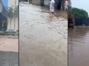 Chuva alaga ruas de Cuiabá e VG, derruba árvores e afeta hospital; veja vídeos
