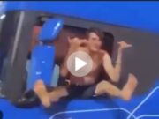 Caminhoneiro é flagrado com pés e mãos para fora enquanto dirige carreta; veja