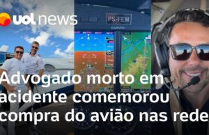Avião cai: Advogado que morreu em acidente postou fotos e vídeos da aeronave; veja