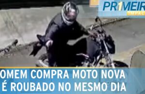 vHomem compra moto nova e é roubado no mesmo dia em SP; veja