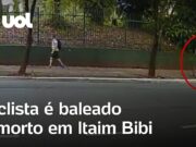 Ciclista é baleado na cabeça por dupla em uma moto em SP; veja