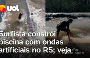 Surfista constrói piscina com ondas artificiais no litoral do Rio Grande do Sul